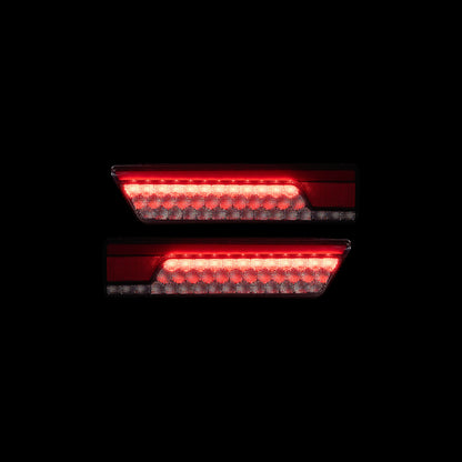 Universal LED Tray Tail Light with brake light on - Bushdoof Lighting