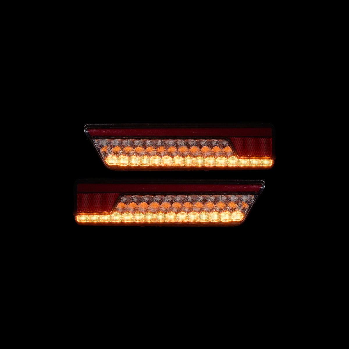 Universal LED Tray Tail Light with indicator on - Bushdoof Lighting