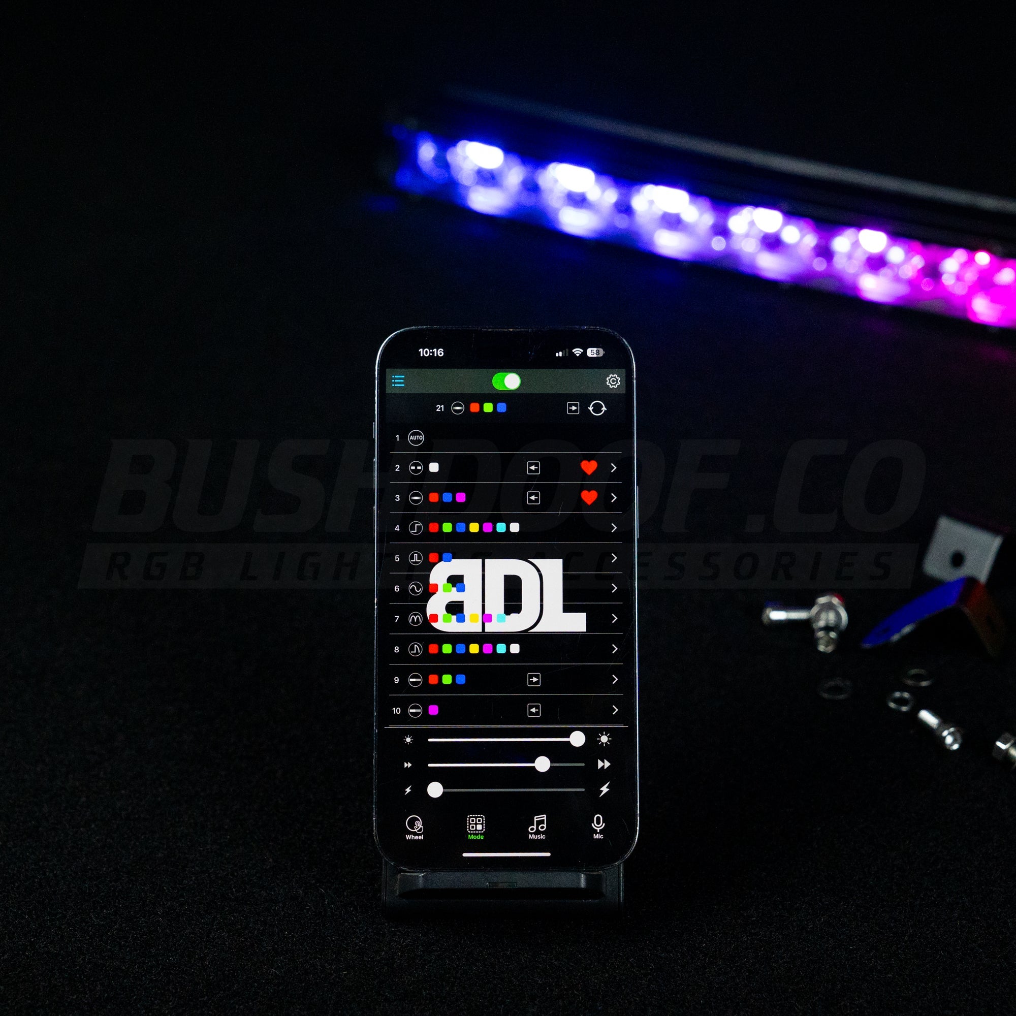 32" RGB Colour Chasing Light Bar - Bushdoof Lighting