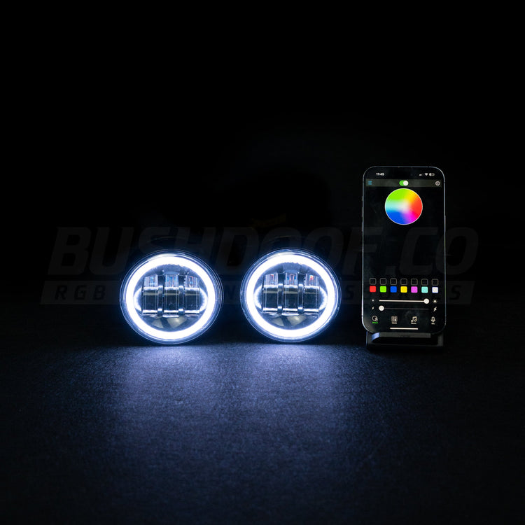 4" LED Colour Chasing Fog Lights - Bushdoof Lighting