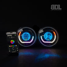 7" 'Angry Eye' LED Headlights - without Outer Ring - Bushdoof Lighting