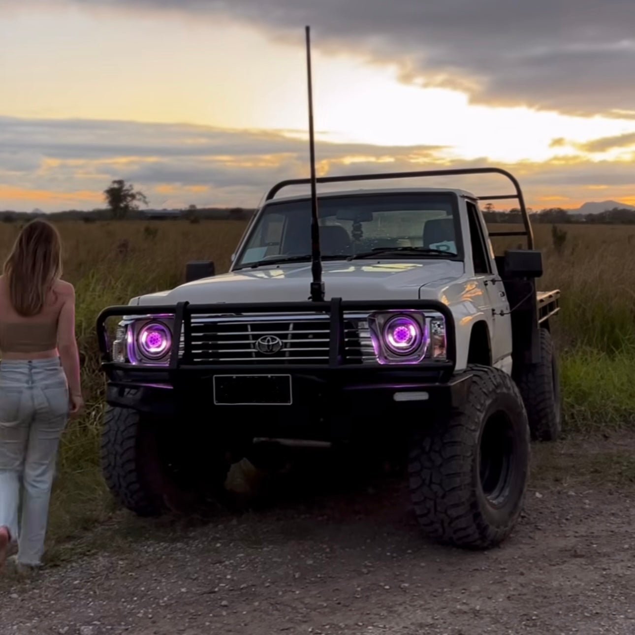 7" 'Angry Eye' LED Headlights - without Outer Ring - Bushdoof Lighting