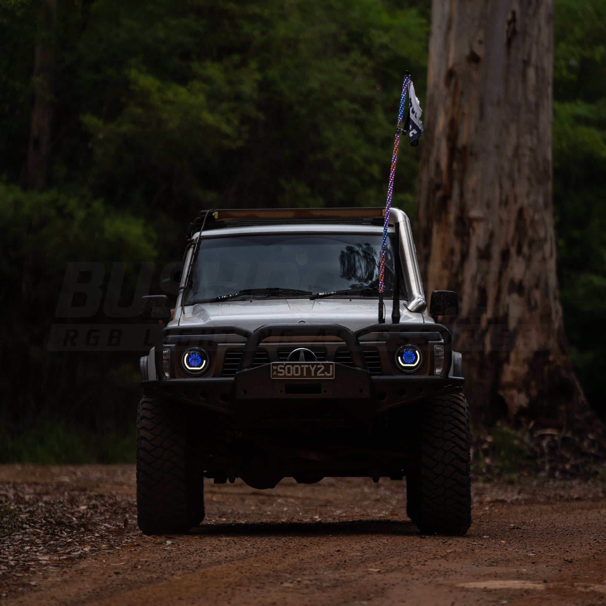 7" 'Angry Eye' LED Headlights - without Outer Ring - Bushdoof Lighting