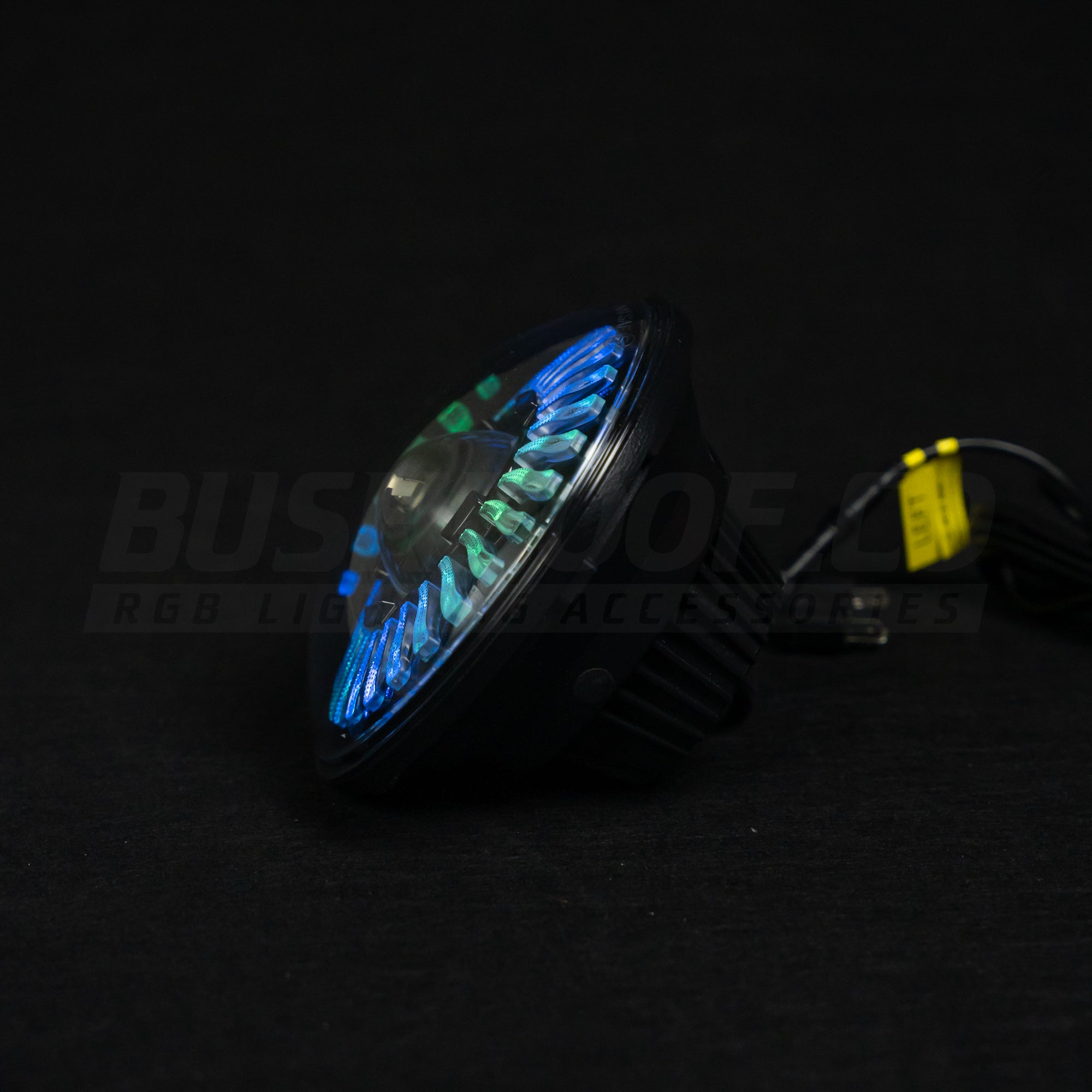 7" 'Firewheel' LED Colour Chasing Headlights - Bushdoof Lighting