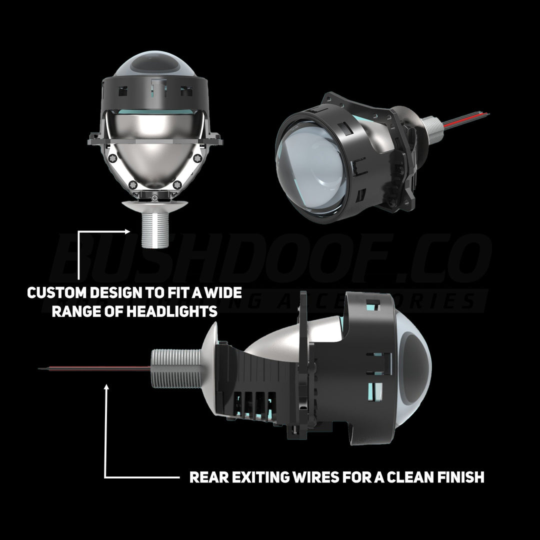 Bi-LED 'Angry Eye' Retrofit Headlight Kit - Bushdoof Lighting