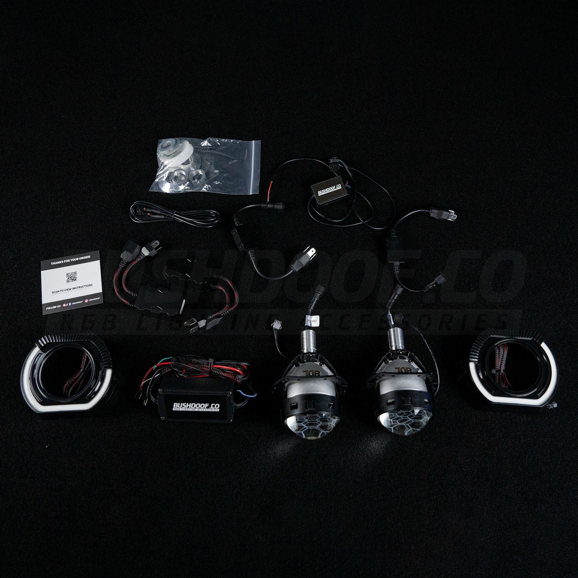Bi-LED 'Angry Eye' Retrofit Headlight Kit - Bushdoof Lighting