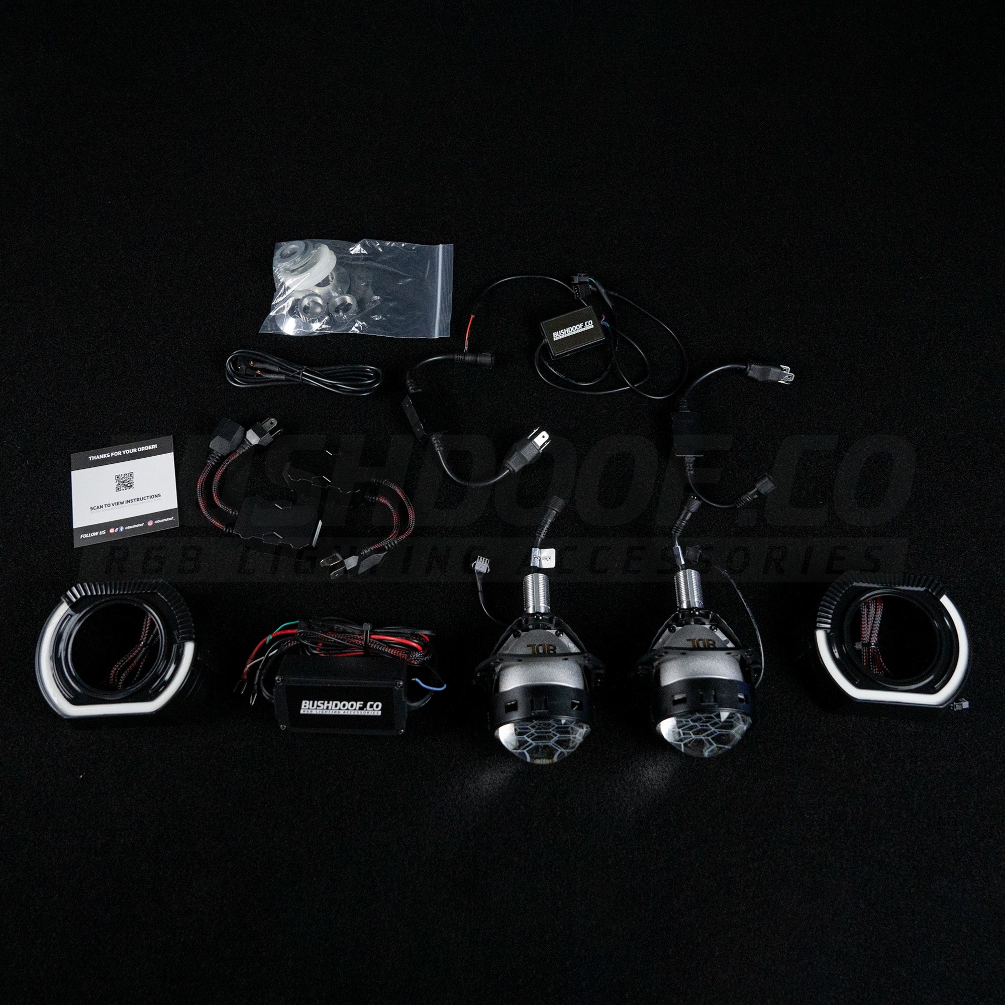 Bi-LED 'Angry Eye' Retrofit Headlight Kit - Bushdoof Lighting