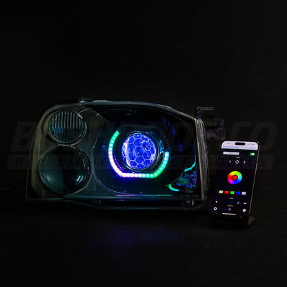 Nissan Navara D22 Custom Headlights - Bushdoof Lighting