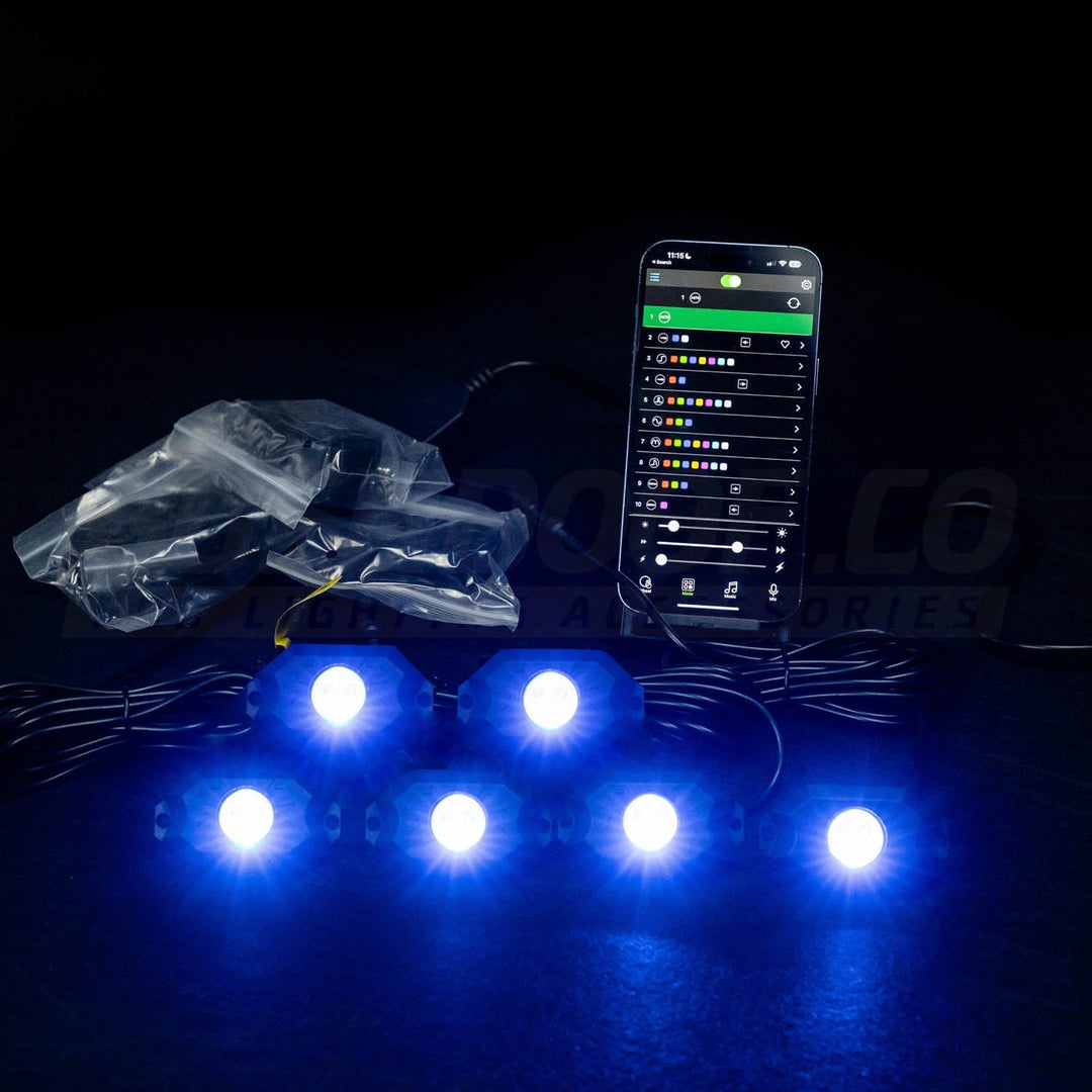 RGB Rock Lights - 6 Pack - Bushdoof Lighting