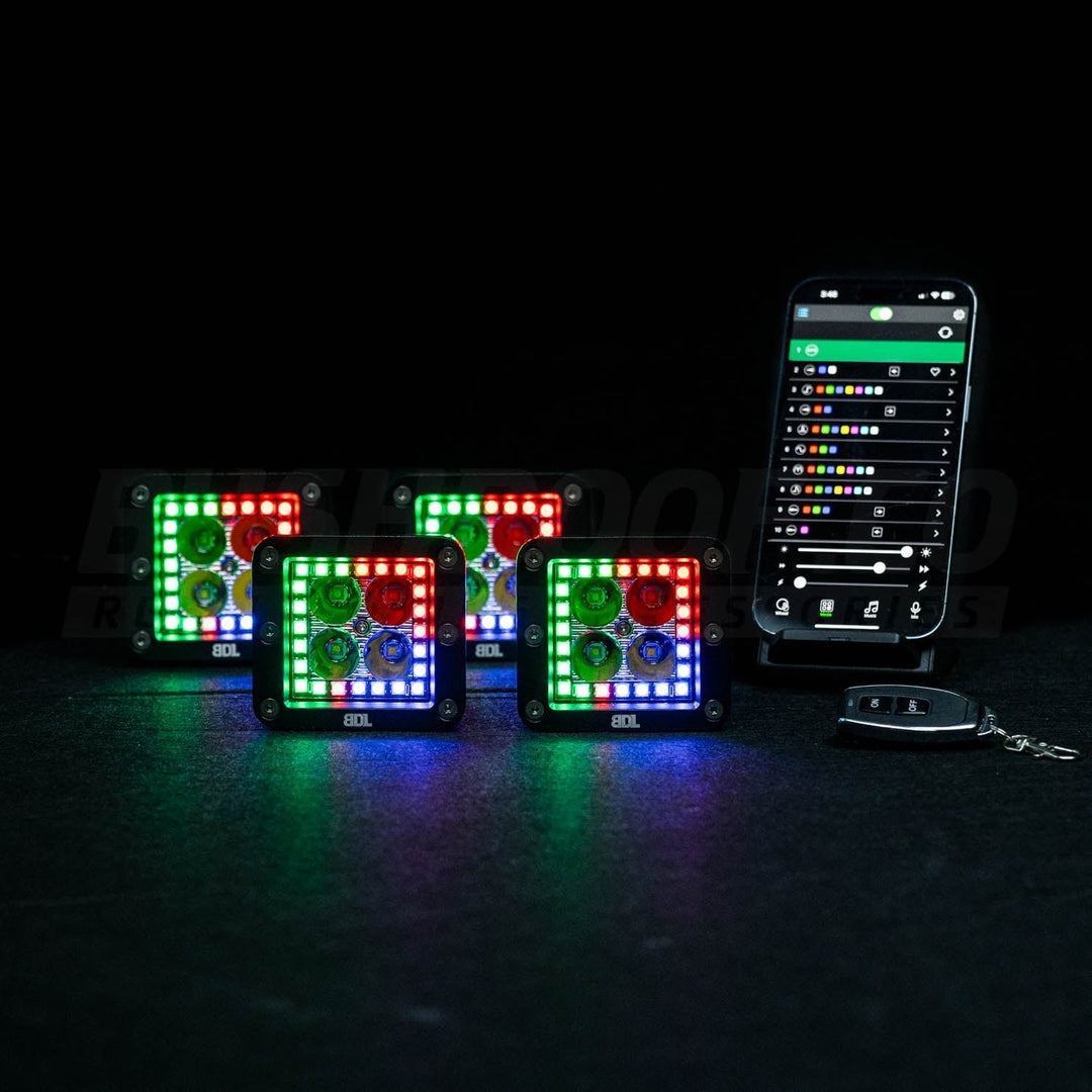 RGB Work Lights - 4 Pack - Bushdoof Lighting