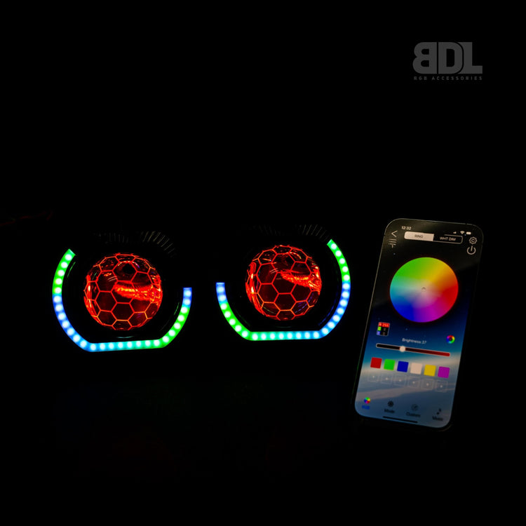 RGBW 'Angry Eye' Headlight Kit - Bushdoof Lighting